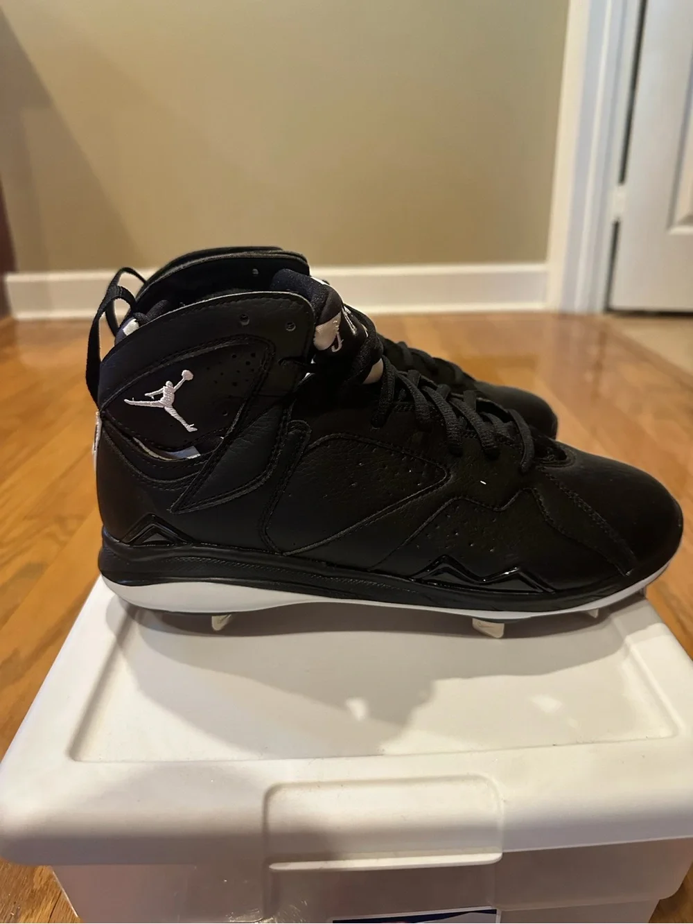 Jordan Men’s Black and White High-Top Athletic Cleats